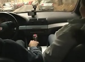 Fat ass plumer picks up car driver for sex