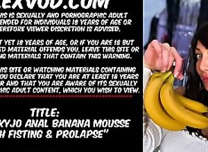 Hotkinkyjo anal banana mousse with fisting  and