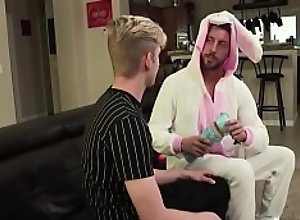 Dad Dresses Up As The Easter Bunny To Put An Egg