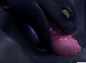 BIG BLACK DRAGON DRINKS HIS THICK CUM AND SPILLS
