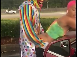 Gibby The Clown fucks Jasamine Banks outside in