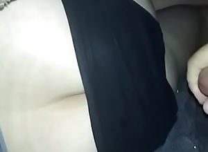 Trying to cum on sleepy wife's ass