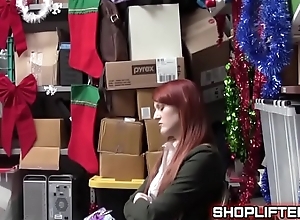 Shoplifting Redhead Backroom Interrogation