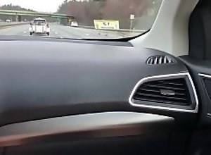 Handjob driving Massachusetts in car