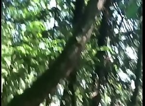 Jerking off and cumming in the woods