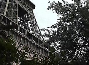 Eiffel Tower public threesome