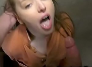 Teenage Slut Deep Throated in Jail!