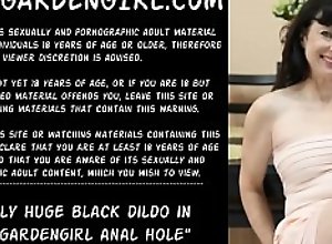 Really huge black dildo in Dirtygardengirl anal