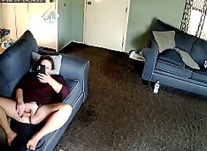 Wife on security camera