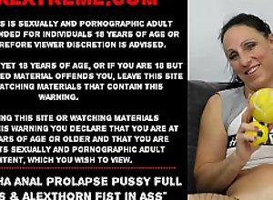 Sexy Sasha anal prolapse pussy full of balls and