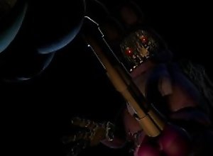 Foxy can't Sleep around Withered Bonnie