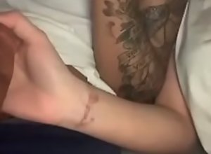 Stroking and sucking daddy's dick