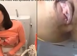 Japanese Caught Masturbating In The Public Toilet