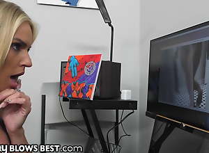 MommyBlowsBest - Stepmother Catches Me Spying On
