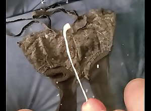 Huge Cum on fishnet stockings Slow Motion 960 fps