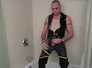 piss condom in latex jeans and wadder 2011