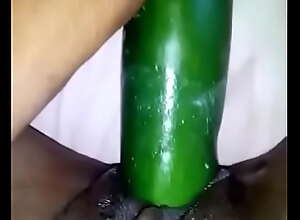Ebony cream on a cucumbrr