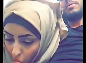Great blow from hijab girlfriend