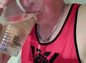 NorthSubA drinking my own piss, cum and spit