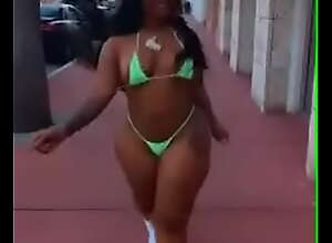 Big booty bitch walking and shaking her ass