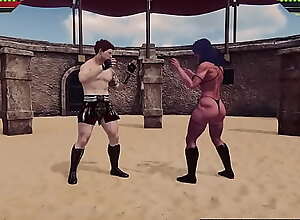 Jerle VS Lucifera (Naked Fighter 3D)