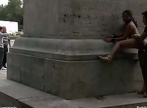 Bound naked slave public humiliated