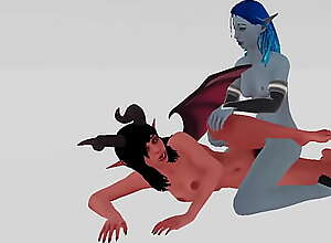 Sexy Elf and Succubus Fuck