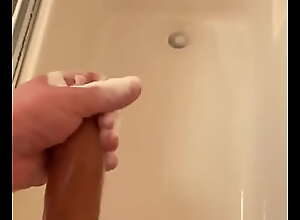 Washing my big dick in the shower for my step-mom