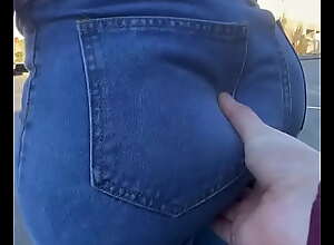 Mom Big Soft Ass Being Groped In Jeans