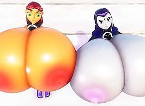 Raven and Starfire breast expansion