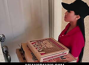 Pizza Delivery Teen Cheated by Jerking Guys (Ember