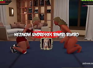 Nezakah VS Bambi Bimbo (Naked Fighter 3D)
