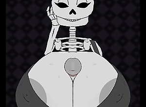 xxx Funni Skeleton Woman xxx  with big Booba -