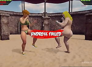 Karen Krash VS Bimbo Barbie (Naked Fighter 3D)