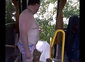 Naked Bus Driver Dare: On a public road, take off
