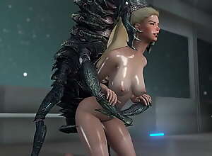 Samus Breeds with Monster 3 - 3D Animated Porn