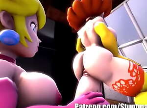 Short clip of peach getting head and ass with
