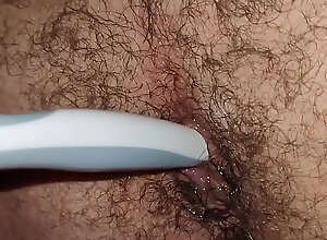 Closeup fucking my hairy virgin ass with my