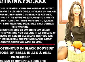 Sexy Hotkinkyjo in black bodysuit take tons of