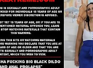 Sexysasha fucking big black dildo and anal