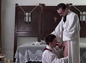Young altar boy obeys Father and gets ass banged