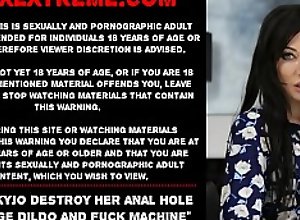 Hotkinkyjo destroy her anal hole with huge dildo