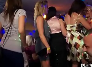 Yong cuties in club are happy to fuck