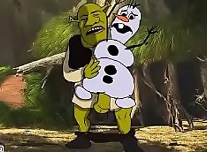 Shrek vs Olaf from Frozen