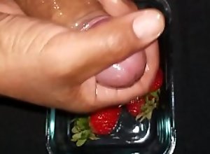Craving Cum cream on my strawberries  Que rico 