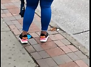 Fat Juicy Dominican Ass at the Bus Stop