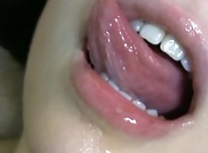 Beutiful Sonya's wet mouth