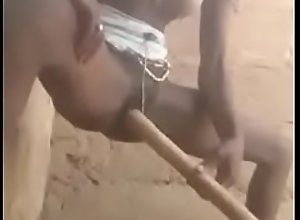 Kenya Teen uses stick to fuck herself - Watch..