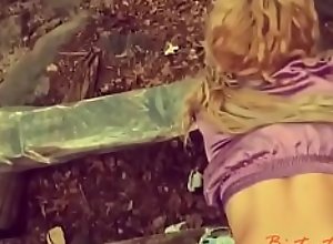 Blonde got fuck in the ass by a babbling brook in