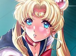 [Hentai] Sailor Moon gets a huge load of cum on